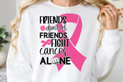 Friends don&#039;t let friends fight SVG, Cancer Awareness SVG Product Image 1