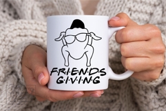 Friends Giving SVG PNG - Funny Thanksgiving Decor Turkey Product Image 4