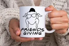 Friends Giving SVG PNG - Funny Thanksgiving Decor Turkey Product Image 4