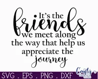 Farmhouse Home Round Sign Svg, Friends We Meet Along The Way Product Image 2