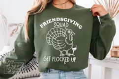 Friends Giving Squad SVG PNG - Funny Thanksgiving Turkey Product Image 1
