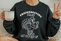 Friends Giving Squad SVG PNG - Thanksgiving Cowboy Turkey Product Image 2