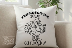 Friends Giving Squad SVG PNG - Thanksgiving Cowboy Turkey Product Image 4