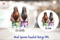 Friendship Girls Wind Spinner, Door Hanger Png, Keychain Png, Friendship Sublimation Png 