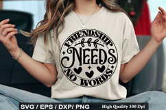 Best Friend SVG Design - Friendship Needs No Words Product Image 2