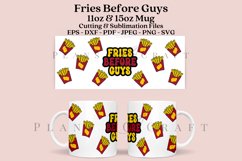 fries before guys coffee glass wrap svg glass mug svg presized for 11oz and 15oz glass ready to cut and sublimation files
