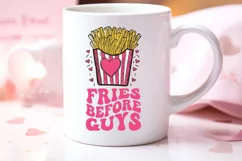Fries Before Guys SVG PNG | Retro Valentine's Day Design Product Image 3