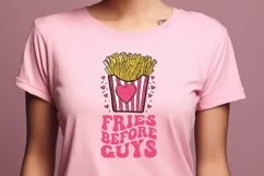 Fries Before Guys SVG PNG | Retro Valentine's Day Design Product Image 2