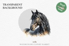 Friesian Horse Farm Animals Black Horses Clipart PNG Image Watercolor  Transparent Print for invitation t-shirt designs sublimation kids printable digital watercolor Friesian Horse, black horses clipart, sublimation nursery drawing, farm animals life