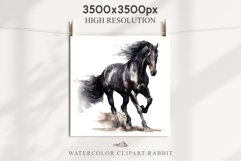 Friesian Horse Farm Animals Black Horses Clipart PNG Image Watercolor  Transparent Print for invitation t-shirt designs sublimation kids printable digital watercolor Friesian Horse, black horses clipart, sublimation nursery drawing, farm animals life