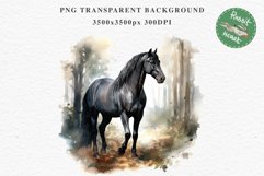 Friesian Horse Farm Animals Black Horses Clipart PNG Image Watercolor  Transparent Print for invitation t-shirt designs sublimation kids printable digital watercolor Friesian Horse, black horses clipart, sublimation nursery drawing, farm animals life