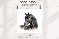Friesian Horse Farm Animals Black Horses Clipart PNG Image Watercolor  Transparent Print for invitation t-shirt designs sublimation kids printable digital watercolor Friesian Horse, black horses clipart, sublimation nursery drawing, farm animals life