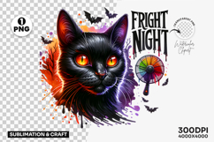 fright night png, halloween black cat orange eyes, spooky halloween cat clipart, halloween sublimation design, halloween black cat png, scary halloween cat design, halloween party clipart, halloween spooky clipart, halloween decor png, halloween printable