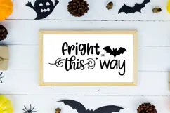 Fright This Way Sign SVG, Farmhouse Halloween Sign Product Image 2