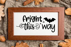 Fright This Way Sign SVG, Farmhouse Halloween Sign Product Image 3