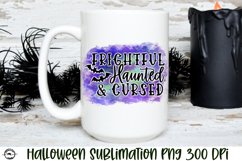 Halloween Mug with spooky background frightful haunted and cursed