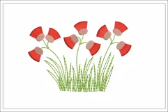Fringe flowers embroidery design, fringe embroidery design Product Image 1