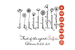 Fruit Of The Spirit SVG Bible Verse Galatians 5 22 23 Product Image 1