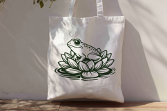 Cute Frog on Lily Pad SVG Cut File and PNG Clipart Product Image 2