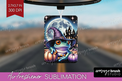 Frog Halloween Air Freshener PNG Cute Animal PNG Sublimation Product Image 1