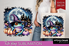 Frog Halloween Tote Bag Cute Animal Tote Bag PNG Sublimation Product Image 1