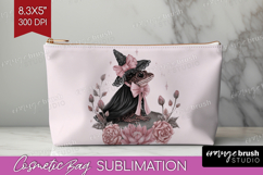 Frog Cute Cosmetic Bag Pink Halloween Makeup Bag PNG Product Image 1