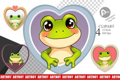 Clipart Heart Frog Product Image 1