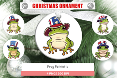 Ornament Frog Patriotic Product Image 1