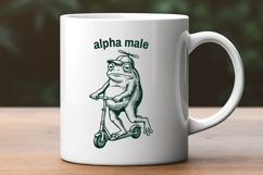 Funny Frog SVG for Sarcastic Shirts - Retro Frog on Scooter Product Image 2