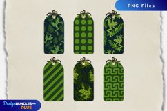 Frog and Leaves Patterned Shaped Tags Product Image 1