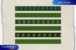 Frog and Leaves Seamless Stripe Product Image 1
