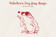 Frog Valentine Illustration | Funny Romantic Frog Design SVG Product Image 19