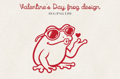 Frog Valentine Illustration | Funny Romantic Frog Design SVG Product Image 18