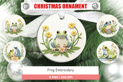 Ornament Frog Embroidery Product Image 1