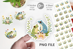 Frog Embroidery Sticker Product Image 1