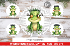 Wind Spinner Frankenstein Frog Product Image 1