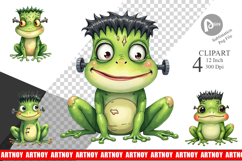 Frankenstein Frog Clipart Product Image 1