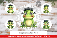 Wind Spinner Frankenstein Frog Product Image 1