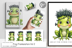 Digital Paper Frankenstein Frog Product Image 1