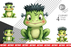 Frankenstein Frog Clipart Product Image 1