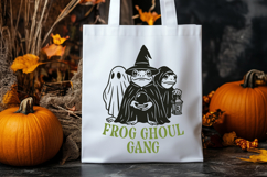 Frog Ghoul Gang SVG | Cute Spooky Frog Halloween Funny PNG Product Image 2