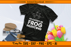 Frog Hunting SVG Funny Outdoor Hunter Quote Design Product Image 2