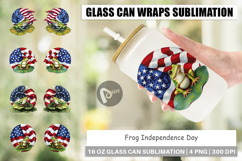 Glass Can Frog 4th of July Product Image 1
