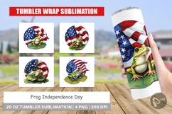 Tumbler Frog 4th of July Product Image 1