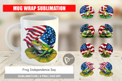 Mug Wrap Frog 4th of July Product Image 1