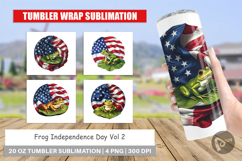 Tumbler Frog 4th of July Product Image 1