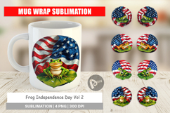 Mug Wrap Frog 4th of July Product Image 1