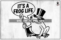 Frog Life | Happy Animal SVG, AI, Dxf &amp; Png Cut file Product Image 1