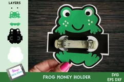 Frog Money Holder | Kids Money Card SVG Paper Cut Product Image 1