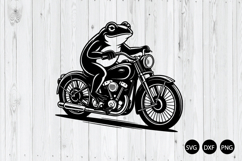 Cool Frog Riding a Motorcycle SVG, Biking SVG Product Image 1